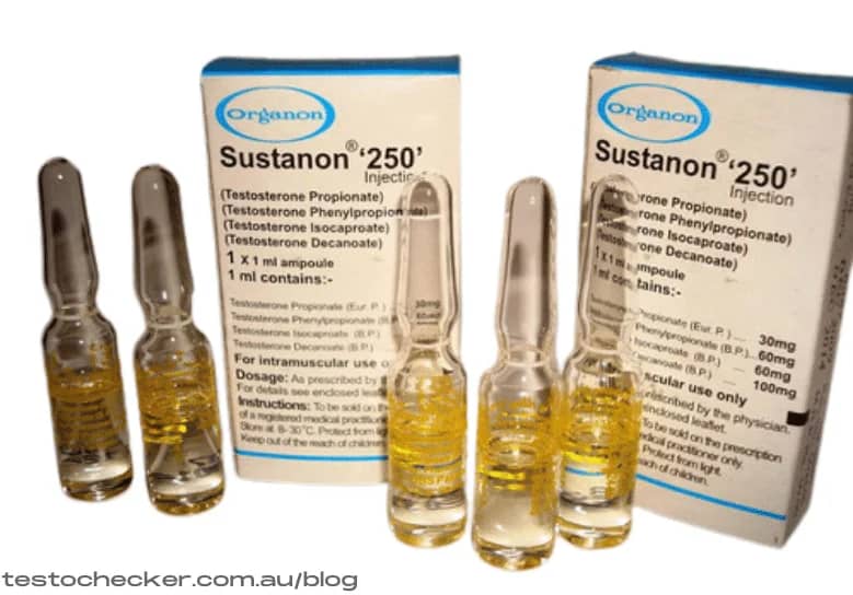 image of prescribed Sustanon testosterone packaging